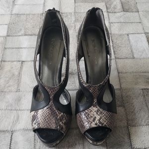BCBGeneration Snakeskin Heels